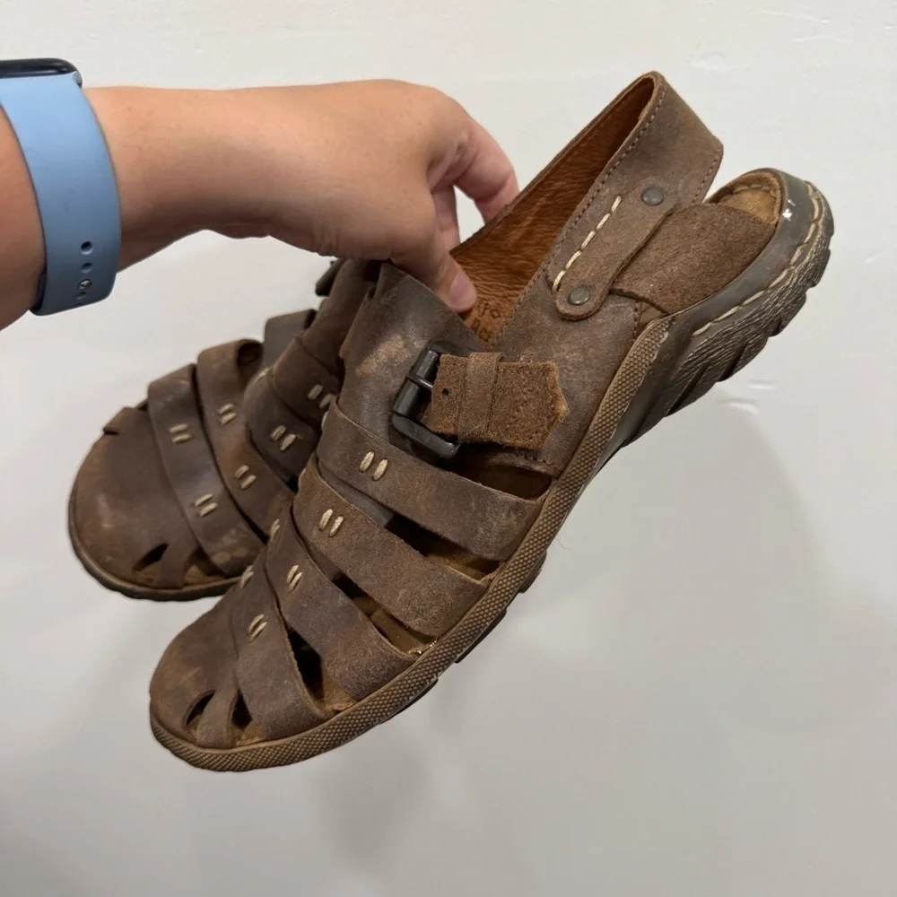 Josef Seibel Logan 70 Men’s Fisherman Sandal Leather Size 44